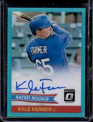 Kyle Farmer [Aqua] Baseball Cards 2018 Panini Donruss Optic Rated Rookie Retro 1984 Signatures Prices