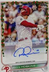 Rhys Hoskins #WHA-RH Baseball Cards 2022 Topps Holiday Autographs Prices