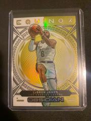LeBron James [Yellow Flood] #18 Basketball Cards 2022 Panini Obsidian Equinox Prices