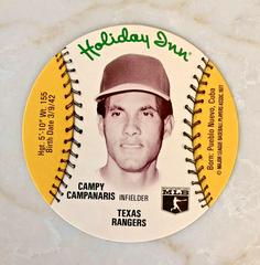 Bert Campaneris Baseball Cards 1977 Holiday Inn Discs Prices