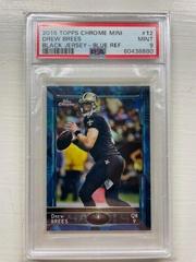 Drew Brees [Black Jersey Blue Refractor] #12 Football Cards 2015 Topps Chrome Mini Prices