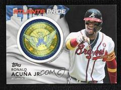Ronald Acuna Jr. [Black] Baseball Cards 2022 Topps City Flag Patch Relics Prices