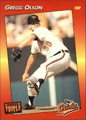 Gregg Olson #13 Baseball Cards 1992 Panini Donruss Triple Play Prices