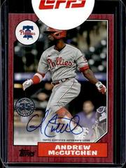 Andrew McCutchen [Red] Baseball Cards 2022 Topps 1987 Autographs Prices