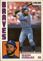 Glenn Hubbard #25 Baseball Cards 1984 O Pee Chee Prices