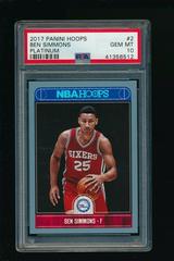 Ben Simmons [Platinum] #2 Basketball Cards 2017 Panini Hoops Prices
