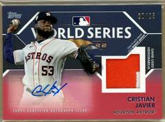 Cristian Javier [Red] Baseball Cards 2023 Topps World Series Champion Autograph Prices