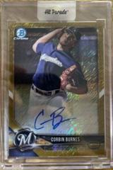 Corbin Burnes [Gold Shimmer] #CPA-CB Baseball Cards 2018 Bowman Chrome Prospects Autographs Prices