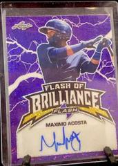 Maximo Acosta [Purple] Baseball Cards 2020 Leaf Flash of Brilliance Autographs Prices