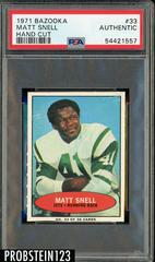Matt Snell [Hand Cut] Football Cards 1971 Bazooka Prices