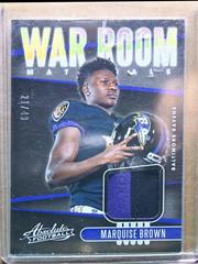 Marquise Brown [Prime] Football Cards 2019 Panini Absolute War Room Materials Prices