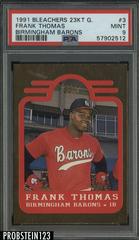 Frank Thomas [Birmingham Barons] #3 Baseball Cards 1991 Bleachers 23KT Gold Prices