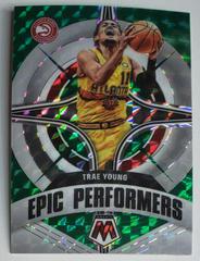 Trae Young [Green] Basketball Cards 2021 Panini Mosaic Epic Performers Prices