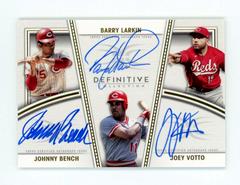 Johnny Bench, Barry Larkin, Joey Votto #DTA-BLV Baseball Cards 2022 Topps Definitive Trios Autographs Prices