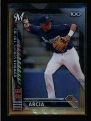 Orlando Arcia [Gold] #BTP-6 Baseball Cards 2016 Bowman Scouts' Top 100 Prices