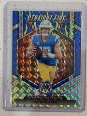 Justin Herbert [Blue] #SF-JHE Football Cards 2023 Panini Mosaic Straight Fire Prices