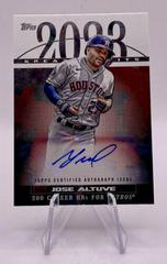 Jose Altuve #GHA-JA Baseball Cards 2024 Topps Greatest Hits Autograph Prices