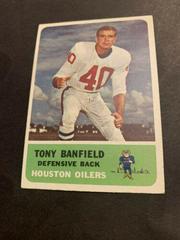 Tony Banfield #51 Football Cards 1962 Fleer Prices