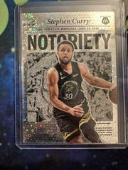 Stephen Curry [Fast Break] #1 Basketball Cards 2022 Panini Mosaic Notoriety Prices