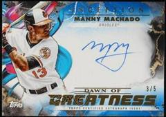 Manny Machado [Blue] Baseball Cards 2023 Topps Inception Dawn of Greatness Autographs Prices