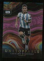 Lautaro Martinez [Pink] Soccer Cards 2022 Panini Select FIFA Unstoppable Prices