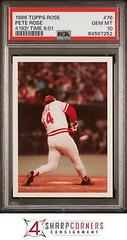 Pete Rose [4192! Time 8:01.] #76 Baseball Cards 1986 Topps Pete Rose Set Prices