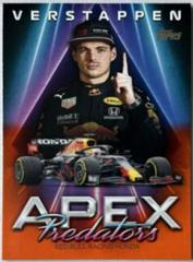 Max Verstappen [Orange] #AP-MV Racing Cards 2021 Topps Formula 1 Apex Predators Prices
