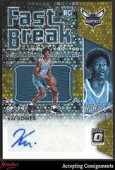 Kai Jones [Gold] Basketball Cards 2021 Panini Donruss Optic Fast Break Signatures Prices