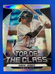 Greg Jones [Silver Prizm] #TOC-22 Baseball Cards 2020 Panini Prizm Top of the Class Prices