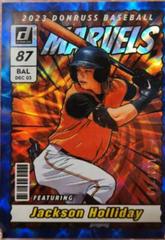 Jackson Holliday [Blue] #M3 Baseball Cards 2023 Panini Donruss Marvels Prices