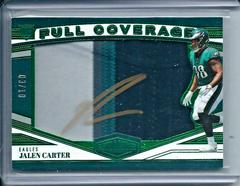 Jalen Carter [Autograph Green] #FC-7 Football Cards 2023 Panini Plates and Patches Full Coverage Prices