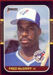 Fred McGriff #621 Baseball Cards 1987 Donruss Prices