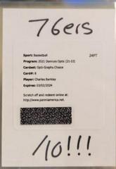 Charles Barkley [Choice] Basketball Cards 2021 Panini Donruss Optic Opti Graphs Prices
