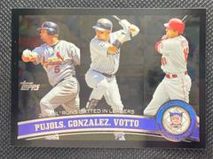 Albert Pujols, Carlos Gonzalez, Joey Votto [Wal Mart Black Border] #138 Baseball Cards 2011 Topps Prices