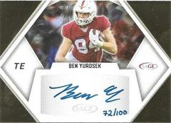 Ben Yurosek [Gold] #A-BY Football Cards 2023 Sage Autographs Prices