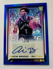 Armoni Brooks [Blue] Basketball Cards 2021 Panini Recon Rookie Signatures Prices