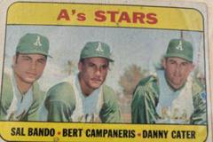 A's Stars [Bando, Campaneris, Cater] #556 Baseball Cards 1969 Topps Prices