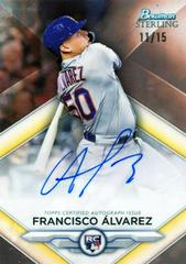 Francisco Alvarez [Rose Gold] Baseball Cards 2023 Bowman Sterling Rookie Autographs Prices