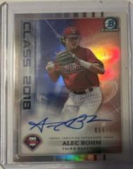 Alec Bohm [Gold Refractor] #AB Baseball Cards 2018 Bowman Draft Class of 2018 Autograph Prices