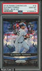 Gleyber Torres [Blue Ice] #16 Baseball Cards 2018 Panini Chronicles Prizm Prices