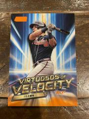 Austin Riley [Orange] Baseball Cards 2023 Stadium Club Virtuosos of Velocity Prices