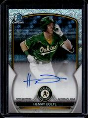 Henry Bolte #BCMA-HB Baseball Cards 2023 Bowman Chrome Prospect Mega Box Autographs Prices