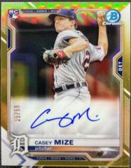 Casey Mize [Gold Refractor] Baseball Cards 2021 Bowman Chrome Rookie Autographs Prices