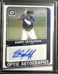 Randy Arozarena #OA-RA Baseball Cards 2021 Panini Donruss Optic Autographs Prices