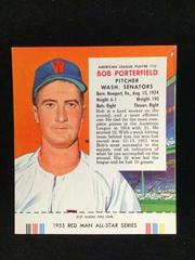 Bob Porterfield Baseball Cards 1955 Red Man Tobacco Prices