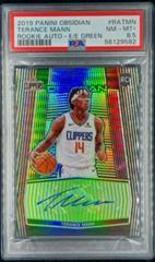 Terance Mann [Electric Etch Green] #RA-TMN Basketball Cards 2019 Panini Obsidian Rookie Autographs Prices