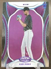 Eury Perez [Purple] #29 Baseball Cards 2023 Panini Chronicles Certified Prices