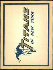New York Titans Football Cards 1960 Fleer AFL Team Decals Prices