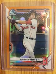 Marcelo Mayer [Orange Refractor] #BDC-174 Baseball Cards 2021 Bowman Draft Chrome Prices