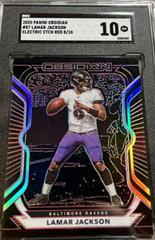 Lamar Jackson [Electric Etch Red] #87 Football Cards 2020 Panini Obsidian Prices